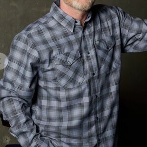 BRAND NEW Men's Dixxon Flannel - S & S Teardrop (Allover Blue-Gray, Black) NWT